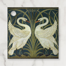Walter Crane Swan & Rush and Iris Victorian  Bedankjes Labels