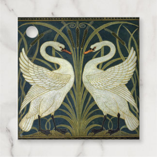 Walter Crane Swan & Rush and Iris Victorian  Bedankjes Labels