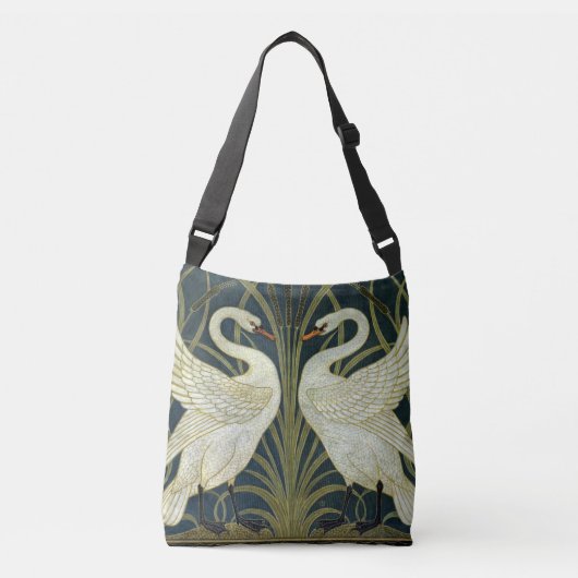 Walter Crane Swan & Rush and Iris Victorian  Crossbody Tas (Voorkant)