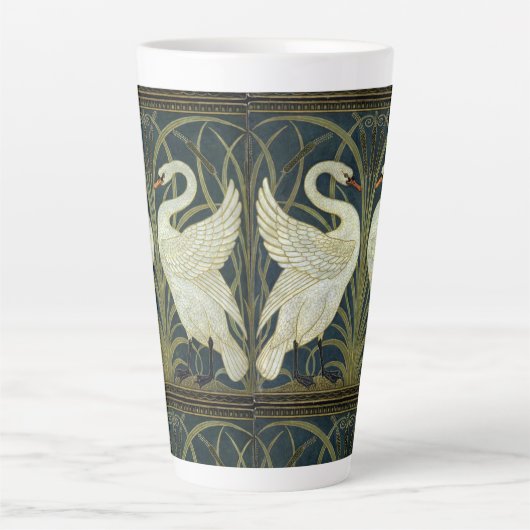 Walter Crane Swan & Rush and Iris Victorian  Latte Mok (Voorkant)