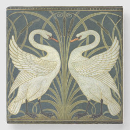 Walter Crane Swan & Rush and Iris Victorian  Stenen Onderzetter
