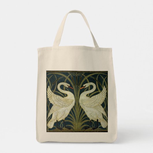 Walter Crane Swan & Rush and Iris Victorian  Tote Bag (Achterkant)