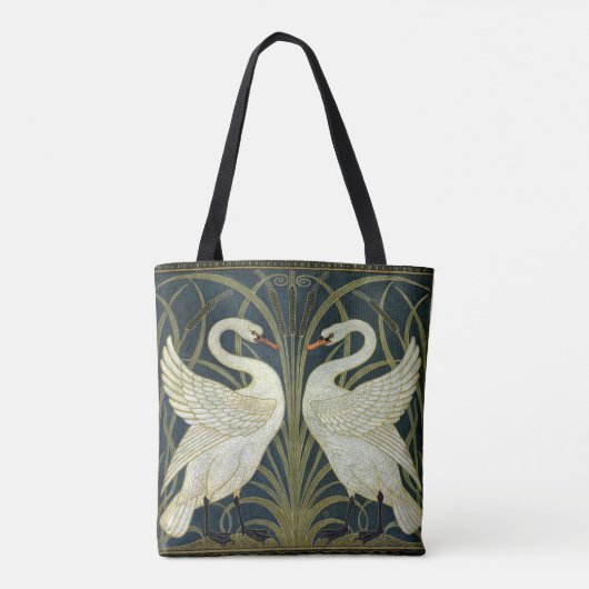 Walter Crane Swan & Rush and Iris Victorian  Tote Bag (Achterkant)