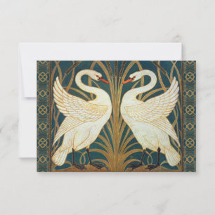 Walter Crane Swan, Rush en Iris Art Nouveau