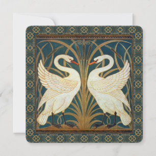 Walter Crane Swan, Rush en Iris Art Nouveau