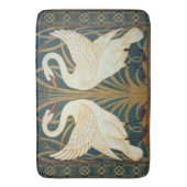 Walter Crane Swan, Rush en Iris Art Nouveau Badmat (Voorkant Verticaal)