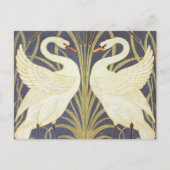 Walter Crane Swan, Rush en Iris Art Nouveau Briefkaart (Voorkant)
