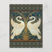 Walter Crane Swan, Rush en Iris Art Nouveau Briefkaart (Voorkant)