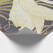 Walter Crane Swan, Rush en Iris Art Nouveau Cadeaupapier (Hoek)