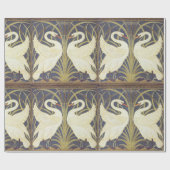 Walter Crane Swan, Rush en Iris Art Nouveau Cadeaupapier (Vlak)