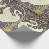 Walter Crane Swan, Rush en Iris Art Nouveau Cadeaupapier (Hoek)