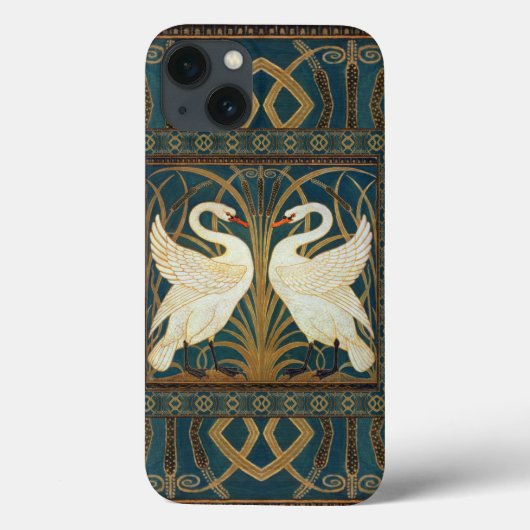 Walter Crane Swan, Rush en Iris Art Nouveau Case-Mate iPhone Case (Achterkant)
