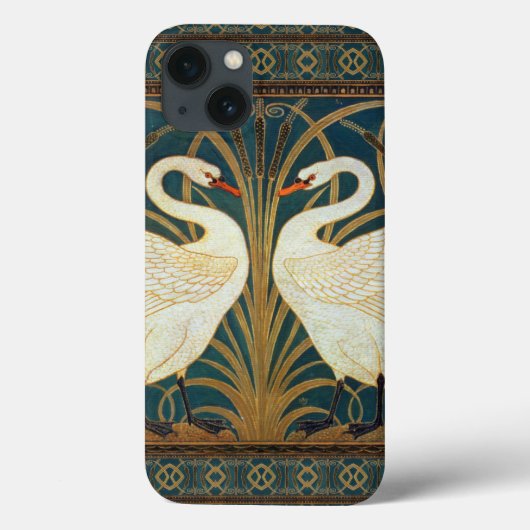 Walter Crane Swan, Rush en Iris Art Nouveau Case-Mate iPhone Case (Achterkant)