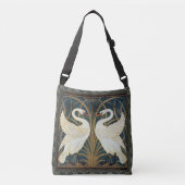 Walter Crane Swan, Rush en Iris Art Nouveau Crossbody Tas (Voorkant)