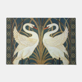 Walter Crane Swan, Rush en Iris Art Nouveau Deurmat (Voorkant)