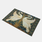 Walter Crane Swan, Rush en Iris Art Nouveau Deurmat (Schuin)
