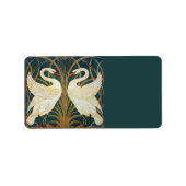 Walter Crane Swan, Rush en Iris Art Nouveau Etiket (Voorkant)