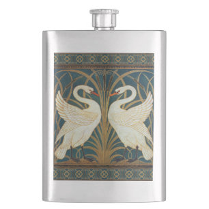 Walter Crane Swan, Rush en Iris Art Nouveau Flacon