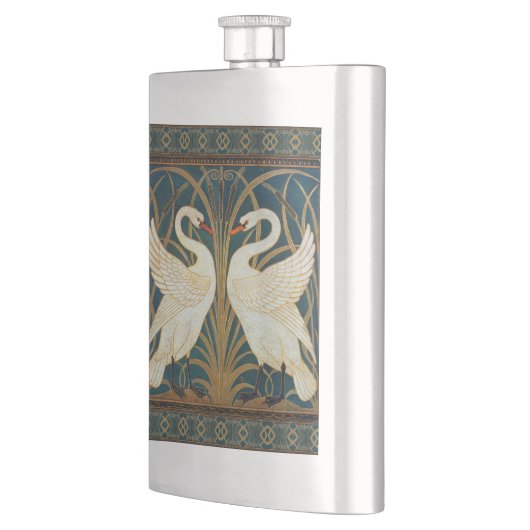 Walter Crane Swan, Rush en Iris Art Nouveau Flacon (Links)