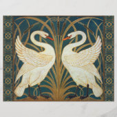 Walter Crane Swan, Rush en Iris Art Nouveau Flyer (Voorkant)