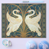 Walter Crane Swan, Rush en Iris Art Nouveau Flyer (Enkel)
