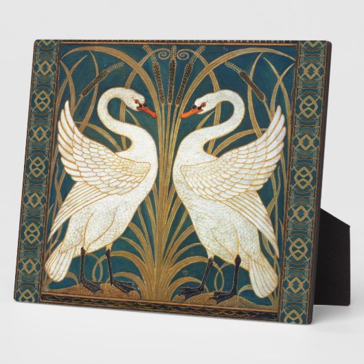 Walter Crane Swan, Rush en Iris Art Nouveau Fotoplaat (Zijkant)