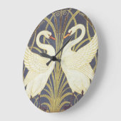 Walter Crane Swan, Rush en Iris Art Nouveau Grote Klok (Hoek)