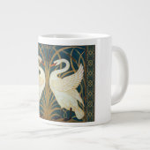Walter Crane Swan, Rush en Iris Art Nouveau Grote Koffiekop (Voorkant rechts)