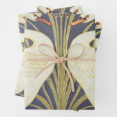 Walter Crane Swan, Rush en Iris Art Nouveau Inpakpapier Vel (In situ)