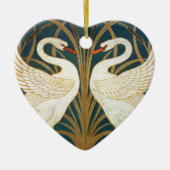 Walter Crane Swan, Rush en Iris Art Nouveau Keramisch Ornament (Voorkant)