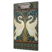 Walter Crane Swan, Rush en Iris Art Nouveau Klembord (Links)