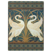 Walter Crane Swan, Rush en Iris Art Nouveau Klembord (Achterkant)