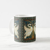 Walter Crane Swan, Rush en Iris Art Nouveau Koffiemok (Voorkant links)