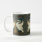 Walter Crane Swan, Rush en Iris Art Nouveau Koffiemok (Links)