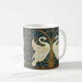 Walter Crane Swan, Rush en Iris Art Nouveau Koffiemok (Voorkant rechts)