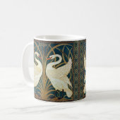 Walter Crane Swan, Rush en Iris Art Nouveau Koffiemok (Voorkant links)