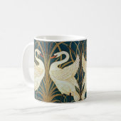 Walter Crane Swan, Rush en Iris Art Nouveau Koffiemok (Voorkant links)