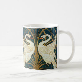 Walter Crane Swan, Rush en Iris Art Nouveau Koffiemok