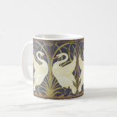 Walter Crane Swan, Rush en Iris Art Nouveau Koffiemok (Voorkant links)
