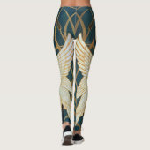 Walter Crane Swan, Rush en Iris Art Nouveau Leggings (Achterkant)