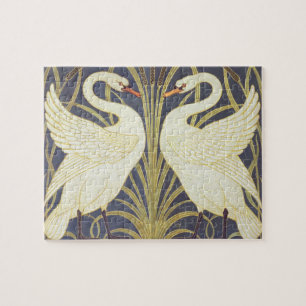 Walter Crane Swan, Rush en Iris Art Nouveau Legpuzzel