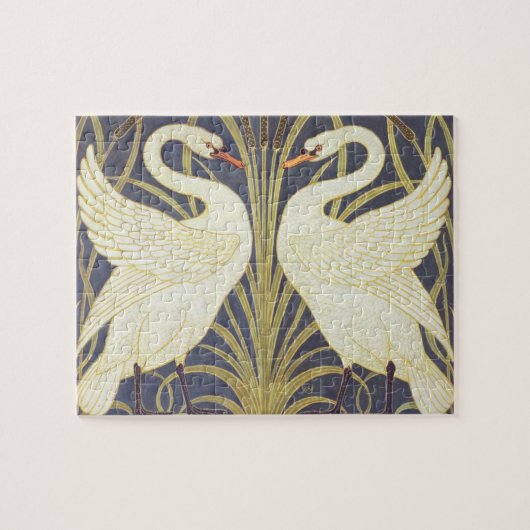 Walter Crane Swan, Rush en Iris Art Nouveau Legpuzzel (Horizontaal)