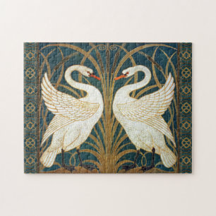 Walter Crane Swan, Rush en Iris Art Nouveau Legpuzzel