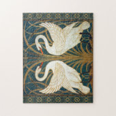Walter Crane Swan, Rush en Iris Art Nouveau Legpuzzel (Verticaal)