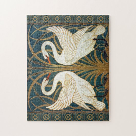 Walter Crane Swan, Rush en Iris Art Nouveau Legpuzzel (Verticaal)
