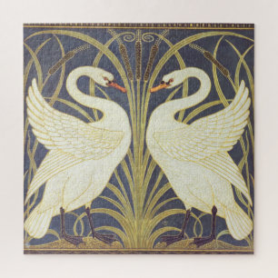 Walter Crane Swan, Rush en Iris Art Nouveau Legpuzzel