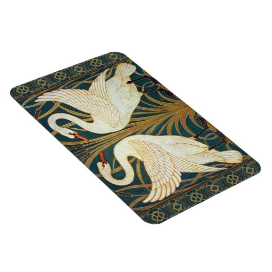 Walter Crane Swan, Rush en Iris Art Nouveau Magneet (Rechterzijde)