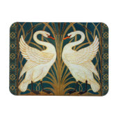 Walter Crane Swan, Rush en Iris Art Nouveau Magneet (Horizontaal)