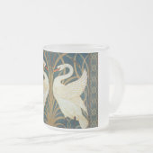 Walter Crane Swan, Rush en Iris Art Nouveau Matglas Koffiemok (Voorkant rechts)
