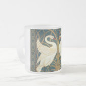 Walter Crane Swan, Rush en Iris Art Nouveau Matglas Koffiemok (Voorkant links)